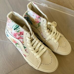 Floral high top vans